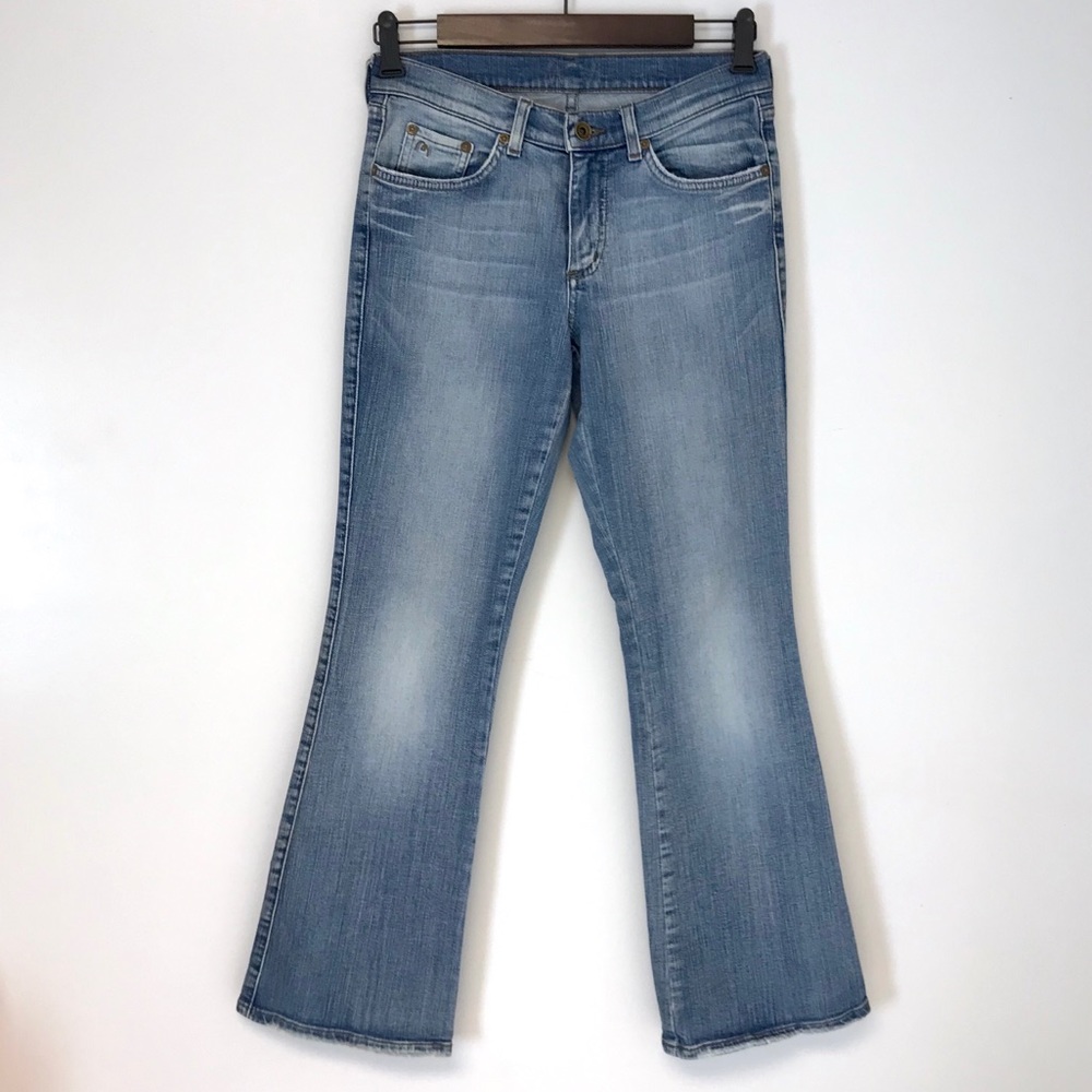 Mavi | mid-rise flare medium wash denim jeans 27